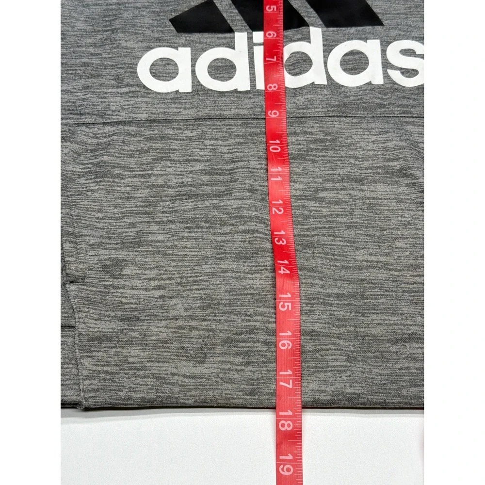 Kids‎ Adidas Gray Heather Logo Hoodie Pullover Sweatshirt Size S